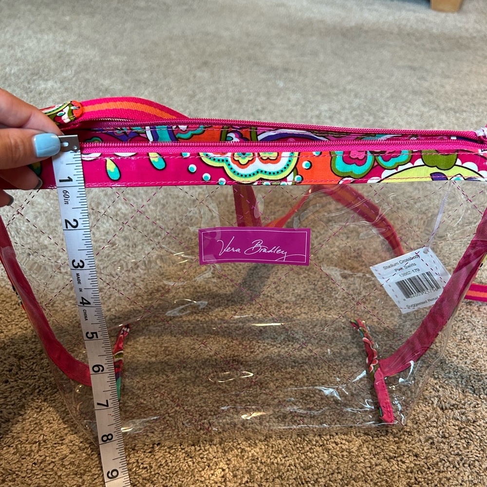 NWT- Vera Bradley Stadium Crossbody Pink Swirls